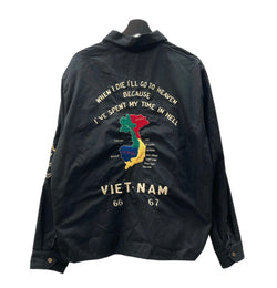 テーラー東洋 TAILOR TOYO Mid 1960s Style Cotton Vietnam Jacket VIETNAM MAP ベトナムジャケット ベトジャン 黒 TT15493 ジャケット 刺繍 ブラック Lサイズ 104MT-1271