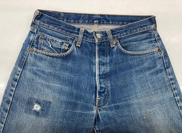 リーバイス Levi's  BIG E 60s 60年代 Vintage ヴィンテージ ジーンズ デニムパンツ ボタン裏2 赤耳 足長R 青 無地 デニム ブルー サイズ不明 104MB-114