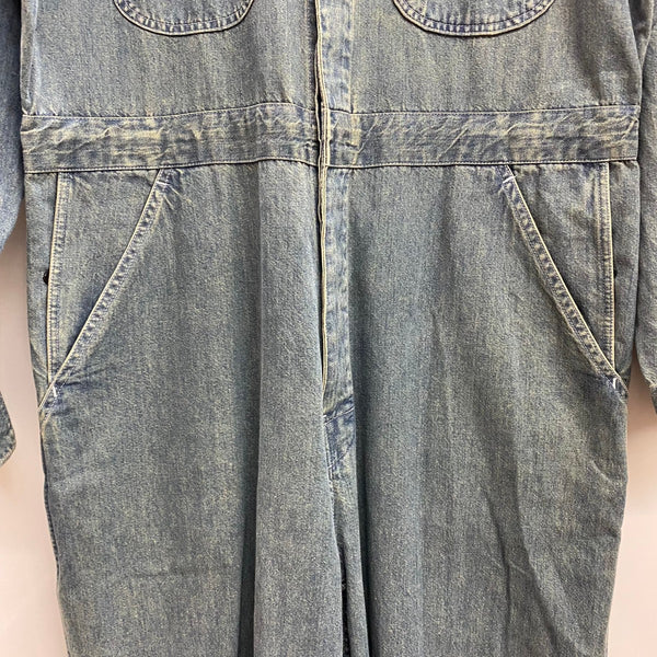 【曜日割引対象外】 ハーレーダビットソン HARLEY-DAVIDSON デニム ワッペン つなぎ・オーバーオール ブルー Sサイズ 201MB-1194 VB