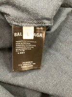 バレンシアガ BALENCIAGA 20SS DEMNA GVASALIA デムナ ヴァザリアest.1917 ロゴ 刺繍 JP57 2019 001 49 Tシャツ ブラック Lサイズ 101MT-4748