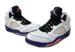 ナイキ NIKE 20年製 AIR JORDAN 5 RETRO BEL-AIR エア ジョーダン レトロ ベルエア AJ5 ジャンプマン シューズ 白 紫 DB3335-100 メンズ靴 スニーカー ホワイト 27.5cm 104S-853