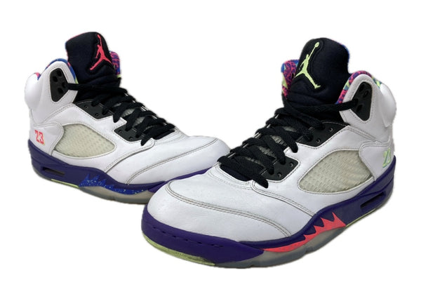 ナイキ NIKE 20年製 AIR JORDAN 5 RETRO BEL-AIR エア ジョーダン レトロ ベルエア AJ5 ジャンプマン シューズ 白 紫 DB3335-100 メンズ靴 スニーカー ホワイト 27.5cm 104S-853