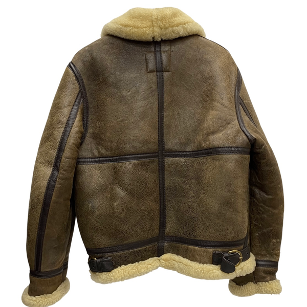 【曜日割引対象外】 ショット SCHOTT 80's B-3 ムートン フライトジャケット ジャケット ブラウン 38サイズ 201MT-4120 VB