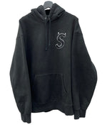 シュプリーム SUPREME S Logo Hooded Sweatshirt エス ロゴ フーディ シャツ スウェット デビルSロゴ ツノSロゴ 黒 パーカ 刺繍 ブラック 2XLサイズ 104MT-2253