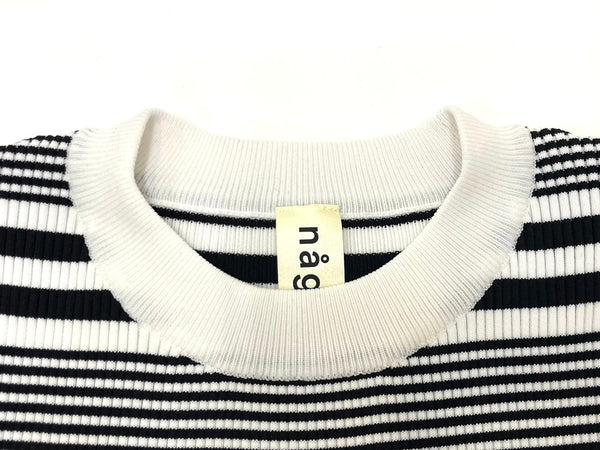 ナゴンスタンス nagonstans ストライプ ラッシュガード 470BS270-5340 長袖カットソー ホワイト 36 601LT-21