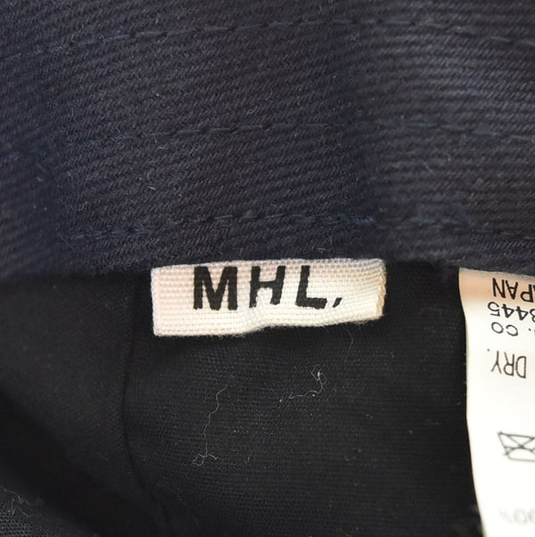 カシラ CA4LA × MHL. MARGARET HOWELL エムエイチエル マーガレットハウエル 18SS YARN DYE TWILL  AKI02292 帽子 メンズ帽子 キャップ ネイビー 103H-54