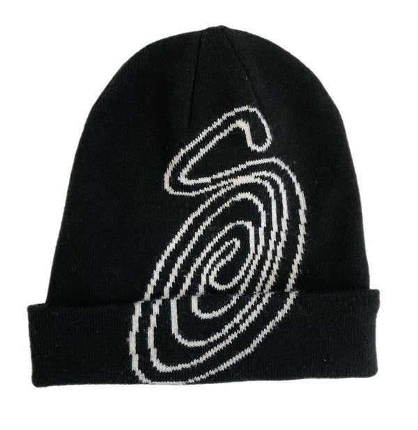 ステューシー STUSSY swirl s CUFF BEANIE ビーニー ニットキャップ ロゴ  帽子 メンズ帽子 ニット帽 ブラック 101hat-118