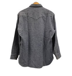 ペンドルトン PENDLETON 70's 70年代 ウエスタンシャツ チェック ウールシャツ ハウンドトゥース 千鳥柄 VINTAGE ヴィンテージ 長袖シャツ ブルー Lサイズ 101MT-4975