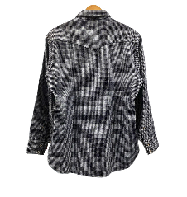ペンドルトン PENDLETON 70's 70年代 ウエスタンシャツ チェック ウールシャツ ハウンドトゥース 千鳥柄 VINTAGE ヴィンテージ 長袖シャツ ブルー Lサイズ 101MT-4975