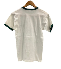 チャンピオン Champion 70's 70年代 バータグ リンガーT CULVER STAFF プリント vintage ヴィンテージ made in USA アメリカ製 グリーン Tシャツ ホワイト Mサイズ 101MT-4130
