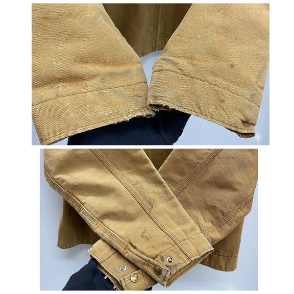 【曜日割引対象外】 カーハート Carhartt 70's デトロイトジャケット ステンシル ジャケット ベージュ 46サイズ 201MT-4874 VB