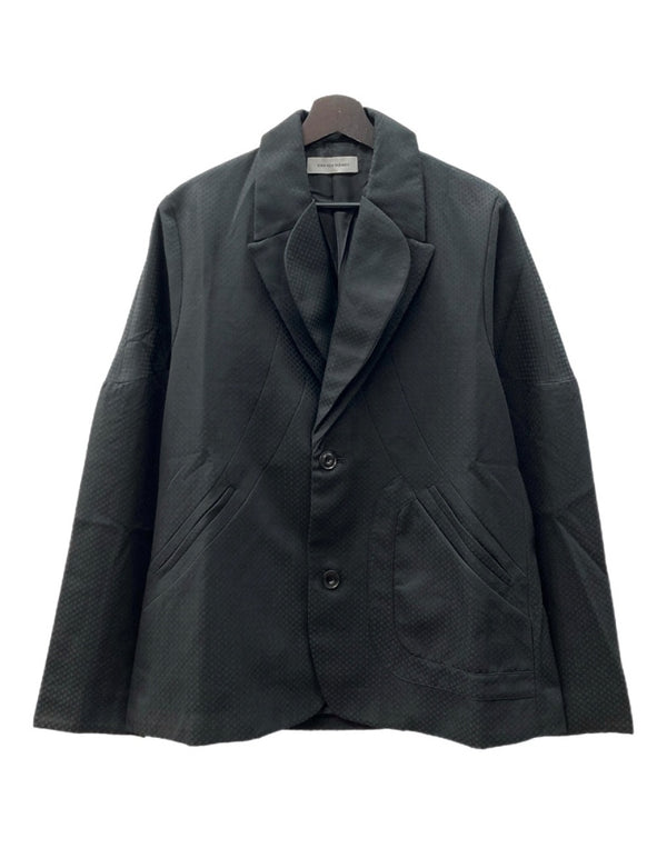 キココスタディノフ KIKO KOSTADINOV 20AW KLEES DOUBLE LAPEL BLAZER ダブル ラペル ブレザー TULCEA テーラード アウター 黒 サイズ 44 ジャケット 総柄 ブラック 104MT-2112