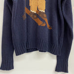 【曜日割引対象外】 ラルフローレン POLO RALPH LAUREN ポロベア HAND KNIT ニット セーター ネイビー Mサイズ 201MT-4270 VB