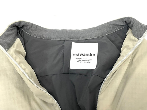 アンドワンダー and wander 18AW ポーラテックアルファジャケット AW83-FT634 3 グレー 601MT-30