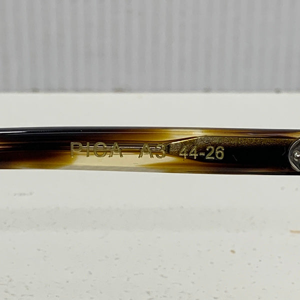 【中古】レスカ ルネティエ Lesca LUNETIER PICA サングラス べっ甲柄 44-26  眼鏡・サングラス 眼鏡 ブラウン 201goods-618
