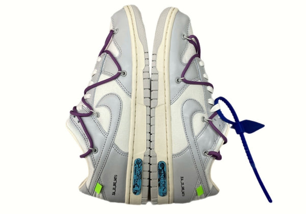 ナイキ NIKE 21年製 × OFF-WHITE オフ ホワイト NIKE DUNK LOW 1 OF 48 NEUTRAL GREY ダンク ロー シューズ 灰 DM1602-107 メンズ靴 スニーカー グレー 27cm 104S-662