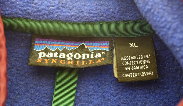 パタゴニア PATAGONIA 90s 90年代 SYNCHILLA SNAP-T シンチラ スナップT プルオーバー フリース ジャケット ジャケット ブルー LLサイズ 103MT-3398