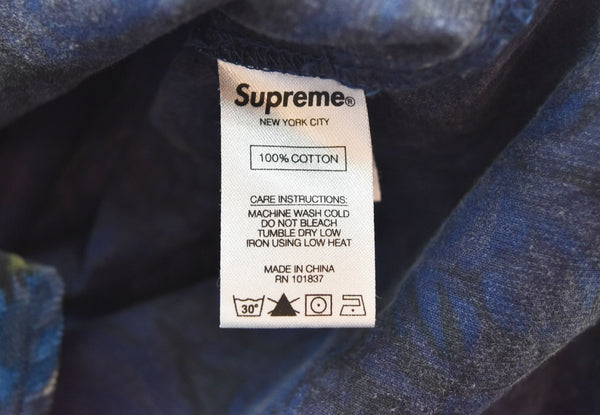 シュプリーム SUPREME 18AW Roses Corduroy Shirt バラ柄 長袖シャツ 青 長袖シャツ ブルー Mサイズ 103MT-2121