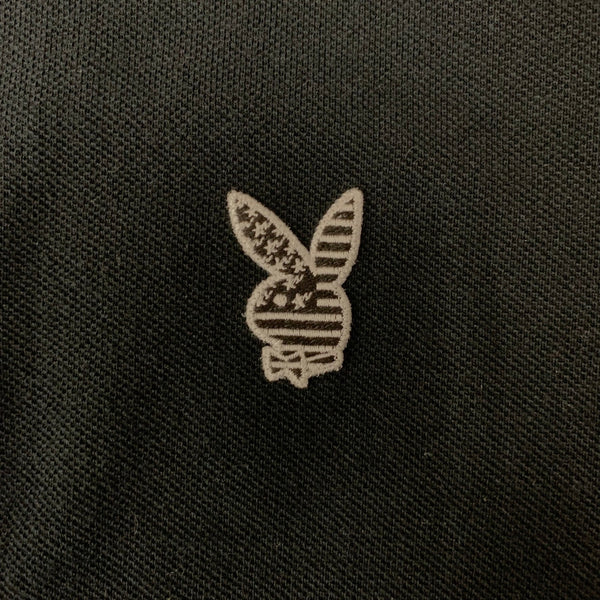 アベイシングエイプ A BATHING APE プレイボーイ play boy ポロシャツ コラボ 半袖シャツ ブラック Lサイズ 201MT-4313