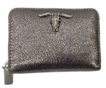 ラルフローレン RalphLauren ポロ POLO Metallics Leather Small Zip Casual Purses And Wallets メタリック レザー スモール ジップ ラウンドファスナー カード ケース Silver 銀 427714806001 財布・ケース クレジットカードケース ワンポイント シルバー 104W-23
