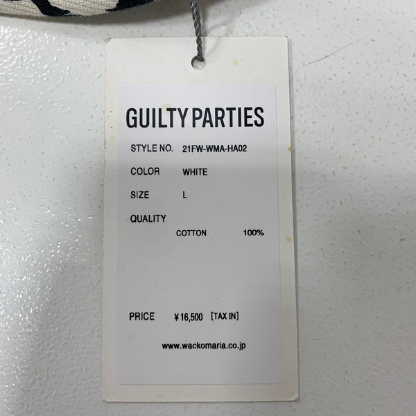 【中古】ワコマリア WACKO MARIA BUCKET HAT バケットハット レオパード柄 21FW-WMA-HA02 帽子 メンズ帽子 ハット ホワイト Lサイズ 201goods-659