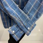 【曜日割引対象外】 ヴィンテージ vintage 50's TOWNCRAFT long-sleeve shirt オープンカラー チェック 長袖シャツ ブルー Mサイズ 201MT-3824 VB