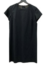 コムデギャルソン COMME des GARCONS ジュンヤワタナベ JUNYA WATANABE 半袖 膝丈 ドレス DRESS バックファスナー BLACK 黒 ワンピース 無地 ブラック 104LT-214