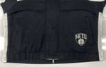 ナイキ NIKE × AMBUSH アンブッシュ NBA COLLECTION NETS JACKET ネッツ ジャケット バスケ ダブルジップ アウター 黒 DB9567-010 ジャケット ロゴ ブラック Sサイズ 104MT-1796