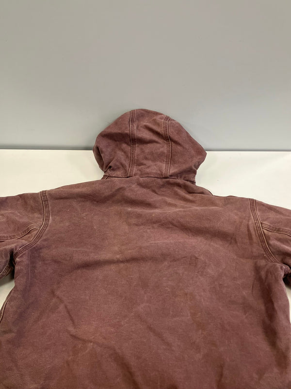 カーハート Carhartt 00's アクティブジャケット アクティブパーカー ワークジャケット ジップアップ ダック地 ダスティープラム VINTAGE ヴィンテージ WJ130 DPM WOMENS L ジャケット パープル 101MT-5327