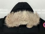 カナダグース CANADA GOOSE JASPER PARKA HERITAGE ジャスパー パーカー ヘリテージ ダウン ジャケット アウター ファー 黒 3438JM ジャケット ロゴ ブラック Mサイズ 104MT-890