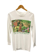 US US古着 Vintage ヴィンテージ Jungle animals Human-i-Tees ジャングル アニマル 白 ロンT ホワイト Sサイズ 101MT-2684