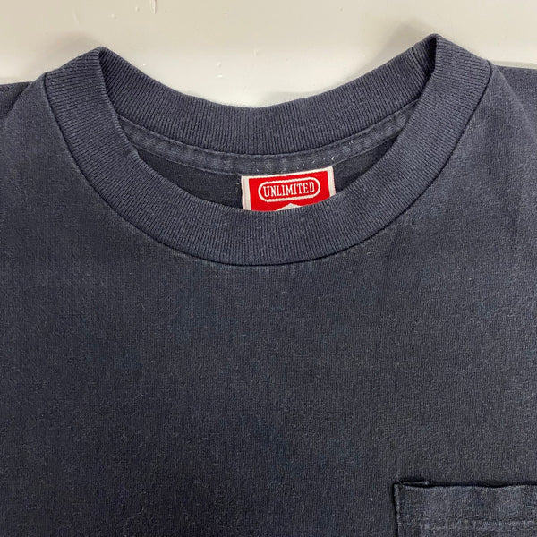 【曜日割引対象外】 ヴィンテージ vintage 90's マルボロ Marlboro LIZARD USA製 ポケット Tシャツ ブラック XLサイズ 201MT-4511 VB