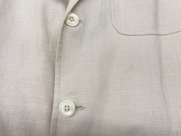 ダブルアールエル RRL 90s 90年代 三ツ星タグ JACKET テーラード フロントボタン ヴィンテージ VINTAGE ラルフローレン RALPH LAUREN LINEN リネン 麻 USA製 BEIGE ジャケット ベージュ Mサイズ 104MT-2043