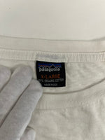 パタゴニア PATAGONIA 90s～ Vintage ヴィンテージ USA製 波柄 リングプリント ロングスリーブ 長袖カットソー 白 XL ロンT ホワイト LLサイズ 101MT-4782
