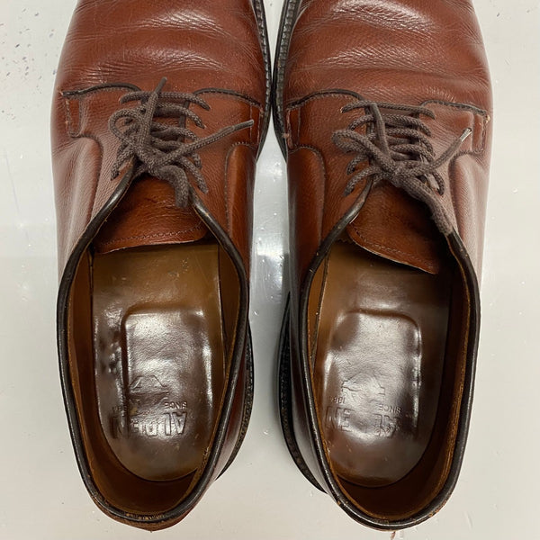 【曜日割引対象外】 オールデン Alden プレーントゥシューズ 930 メンズ靴 ビジネスシューズ ブラウン 26.5cmサイズ 201-shoes1522 VB