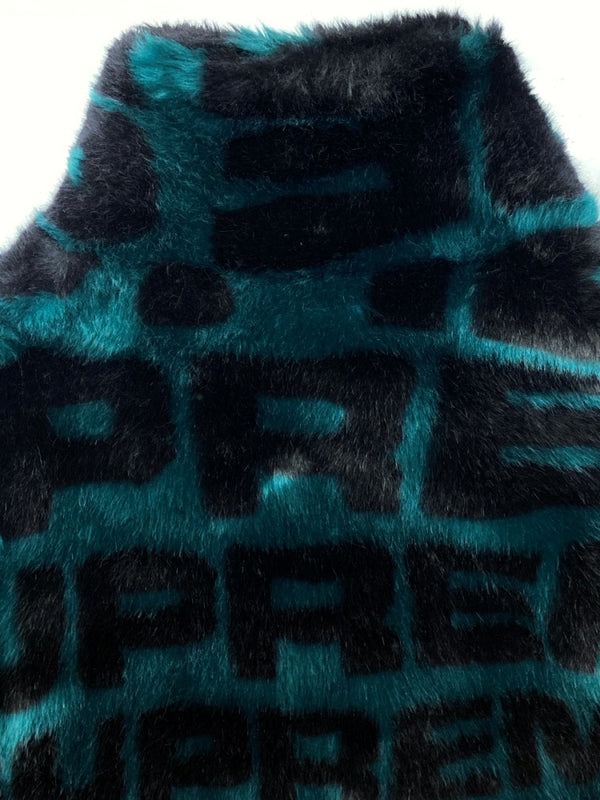 シュプリーム SUPREME 18SS Faux Fur Repeater Bomber Jacket フェイク ファー リピータ ボンバー ジャケット Dark Teal 緑 ジャケット ロゴ グリーン Mサイズ 104MT-563