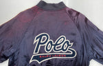 ラルフローレン RalphLauren SPORT 90s Souvenir Jacket スカジャン 横須賀ジャンパー チェーンステッチ USA製 POLO サテン 紺 ジャケット ロゴ ネイビー Sサイズ 104MT-1477