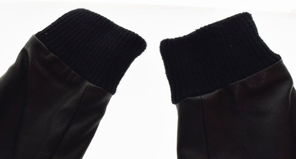 ディーゼル DIESEL スタンドネック カウハイド レザー メルトン スタジャン ジャケット ブラック Sサイズ 103MT-3236