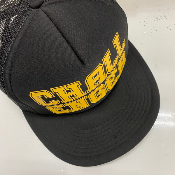 【中古】チャレンジャー CHALLENGER ロゴ メッシュキャップ 帽子 メンズ帽子 キャップ ブラック 201goods-823