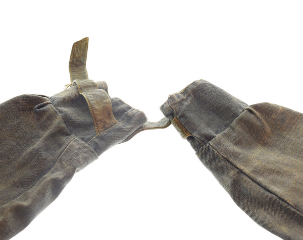 ゲス GUESS 80s レザー切替 デニムジャケット Made in USA 80's Gジャン USA製 ジャケット ブルー Lサイズ 103MT-3395