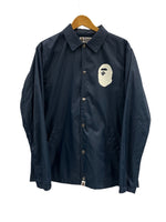 ア ベイシング エイプ A BATHING APE コーチジャケット ナイロンジャケット ロゴ   001GDD201001X ジャケット ネイビー Lサイズ 101MT-4925