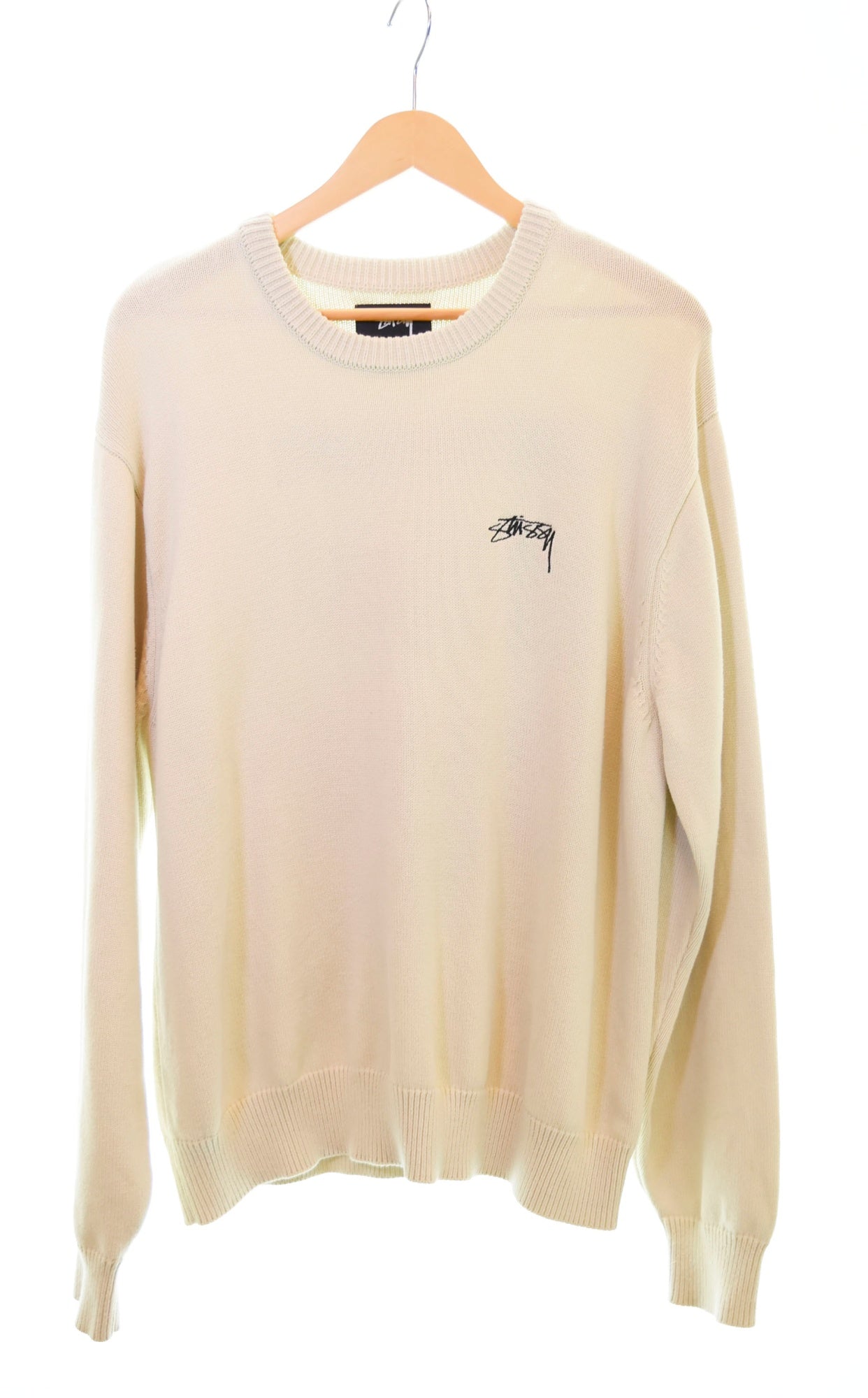 ステューシー STUSSY Care Label Sweater ケア ラベル セーター 117140 セーター ベージュ Lサイズ  103MT-1064 | 古着通販のドンドンサガール