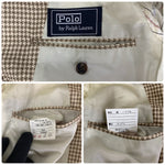 ラルフローレン Ralph Lauren 90's テーラードジャケット 千鳥格子 ジャケット ベージュ 201MT-4474