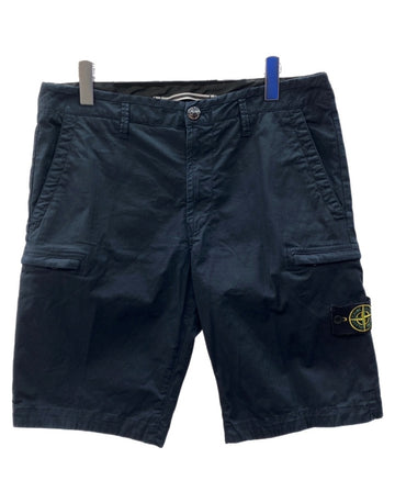 ストーンアイランド STONE ISLAND CARGO SHORT PANTS カーゴ ショート パンツ ジップフライ ハーフ 短パン 黒 ロゴ 7015L0502 ハーフパンツ ブラック W32 104MB-407