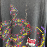 【曜日割引対象外】 ヴィンテージ vintage 90's マルボロ Marlboro snake pass DELTA USA製 ポケット Tシャツ ブラック XLサイズ 201MT-4489 VB