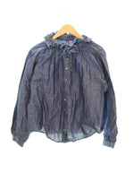 ネストローブ nest Robe 21ss コットンリネンダンガリーフリルブラウス 