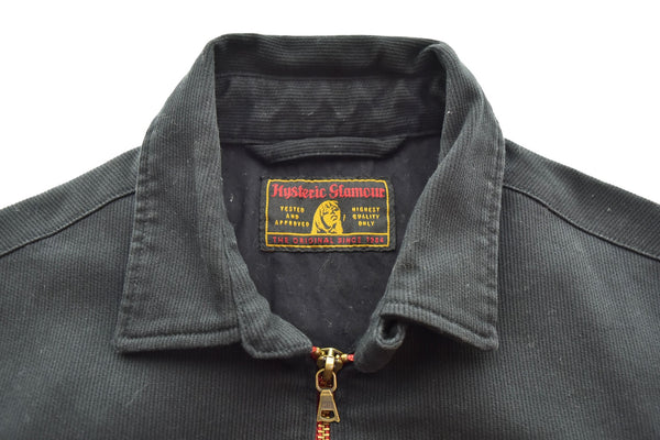 ヒステリックグラマー HYSTERIC GLAMOUR コーデュロイ ワークジャケット ワッペン ヒスガール 0231AB05 ジャケット ブラック Sサイズ 103MT-2993