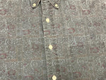 タウンクラフト TOWNCRAFT 60's 60年代 penney's PAISLEY PATTERN BUTTON DOWN SHIRT B.D.  ペイズリー 総柄 vintage ヴィンテージ 長袖シャツ ネイビー Mサイズ 101MT-3257