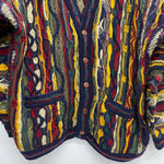 【曜日割引対象外】 クージー COOGI 90's 3Dニットカーディガン カーディガン マルチカラー Lサイズ 201MT-4034