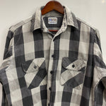 【曜日割引対象外】 ファイブブラザー FIVE BROTHER 80's ネルシャツ グレー USA製 長袖シャツ ブラック Mサイズ 201MT-4515 VB